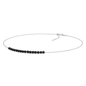 Colier onix negru fatetat cu lantisor argint DiAmanti MS22271N-G
